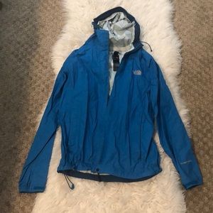 North face blue rain jacket